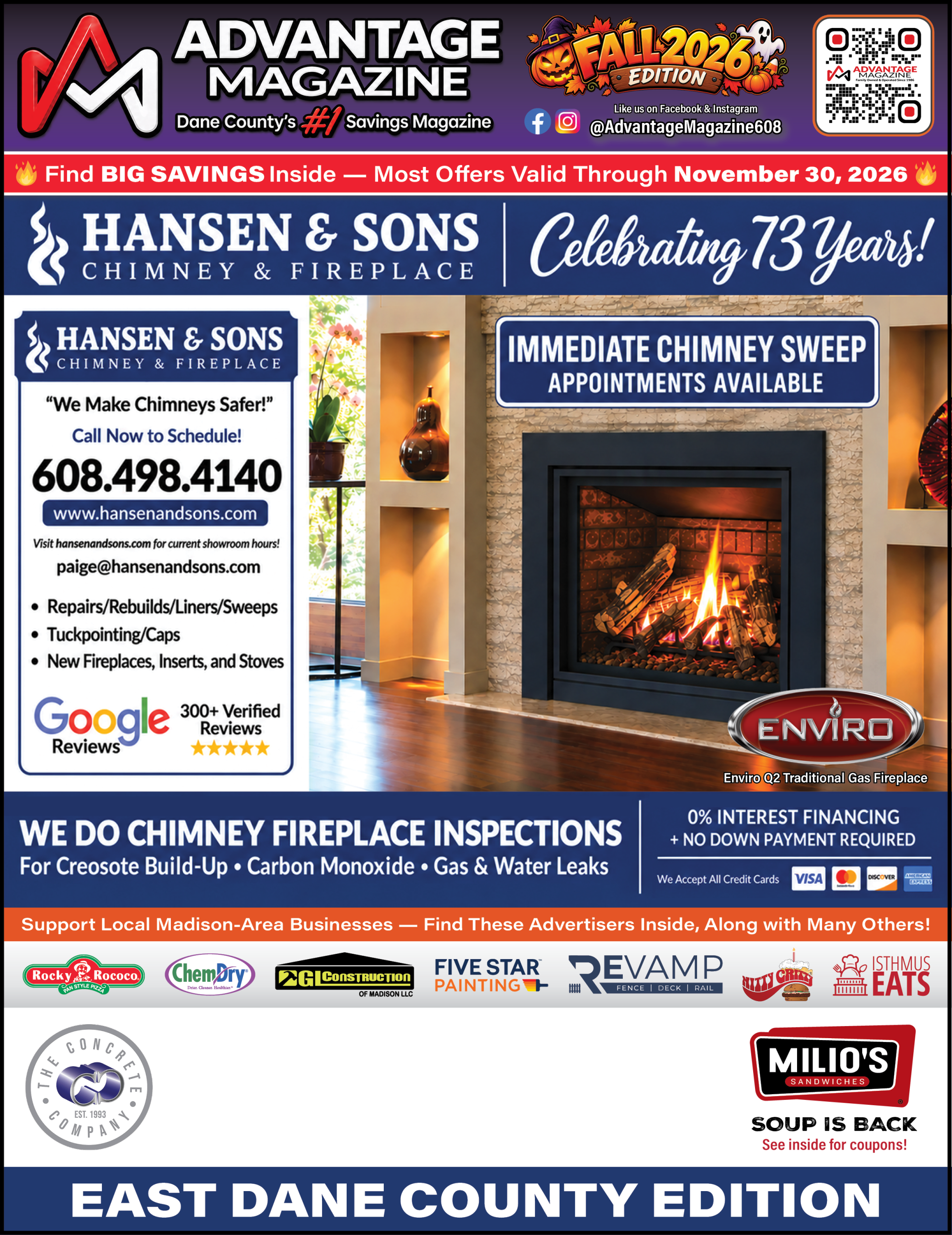 Cover - Hansen & Sons ADV933-34 EAST Spring 2026 East Zone Cover
